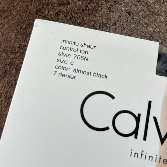 Calvin Klein Infinite Sheer Control Top Pantyhose Tights - Picture 2 of 5
